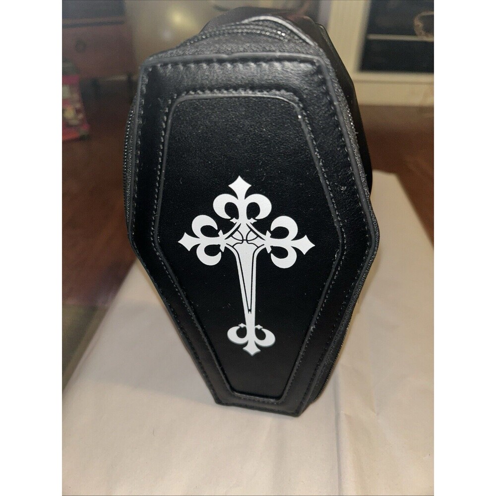 Black Crossbody Gothic Coffin Shape Handbag